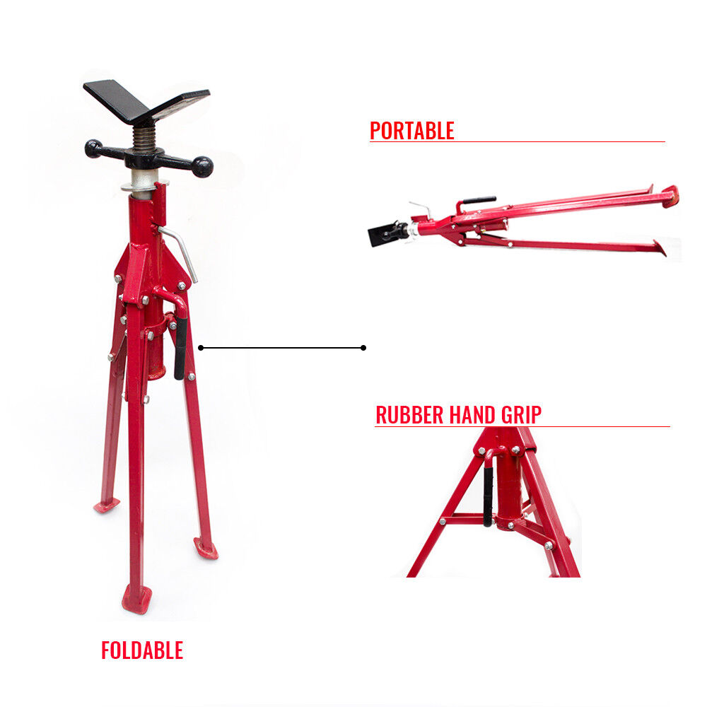 Folding Jack Stand V Head Pipe Stand - 1,250kg