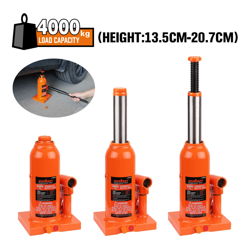4,000kg Limit - Hydraulic Bottle Jack Heavy Duty with Safety Valve