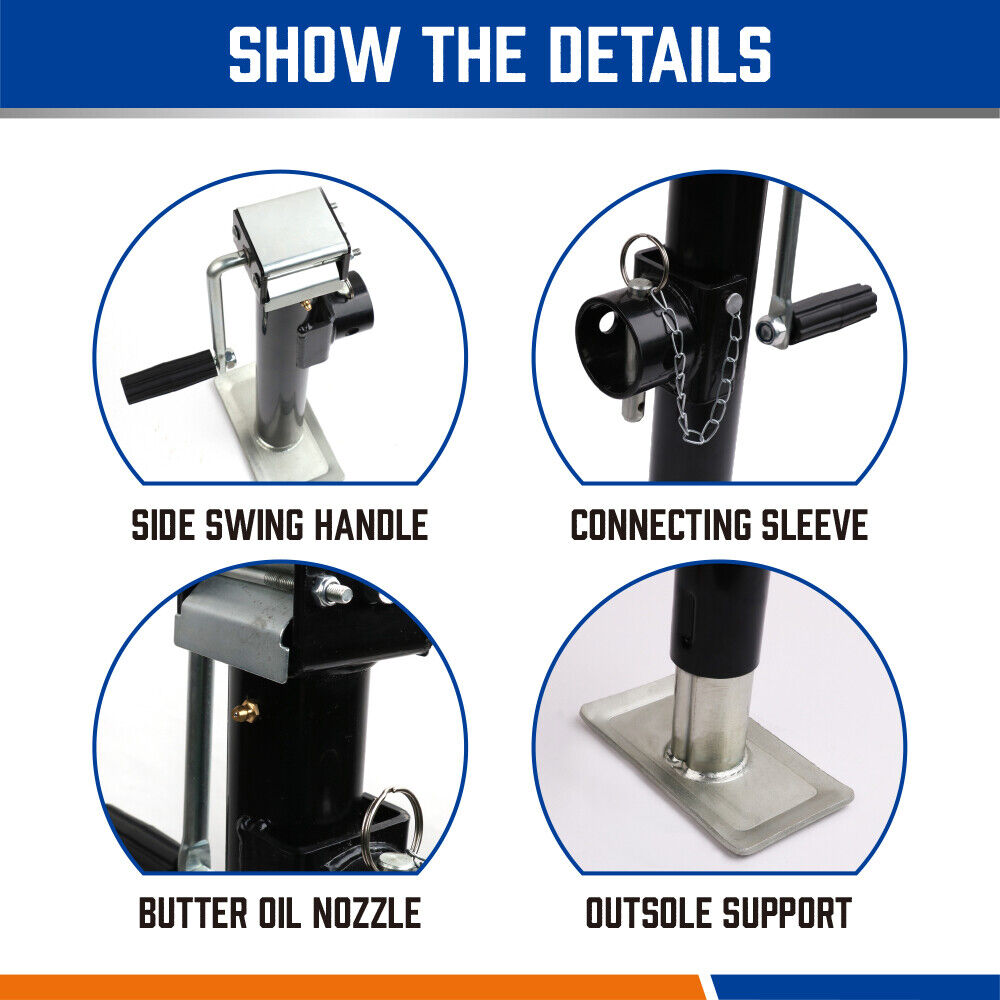 2 x Trailer Caravan Canopy Jack Stand - 2,267kg