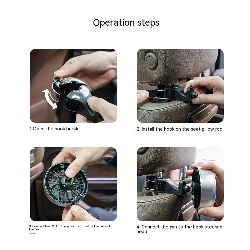 Rear Car Seat Electric Fan - USB