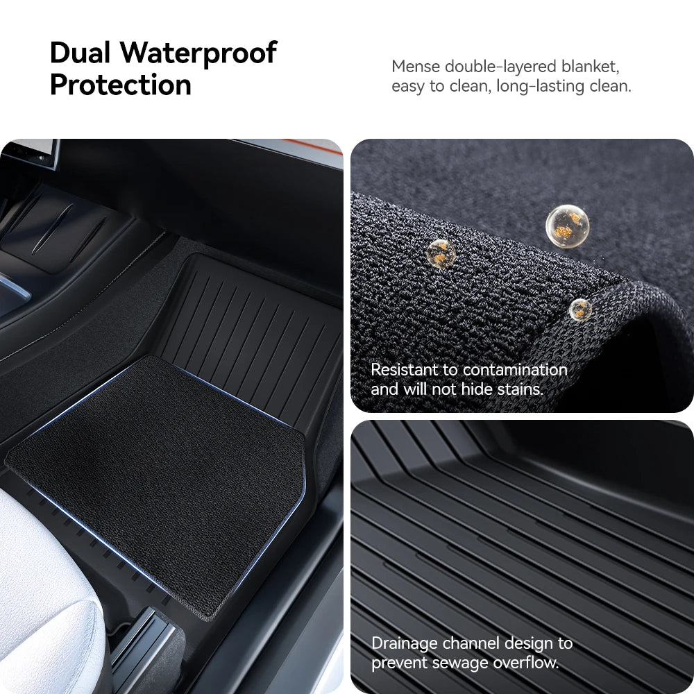 Waterproof TPE Floor Mats and Trunk Liner for Electric SUV