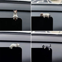 Sleeping Cat Console Ornament for Cute Car Interior Decoration