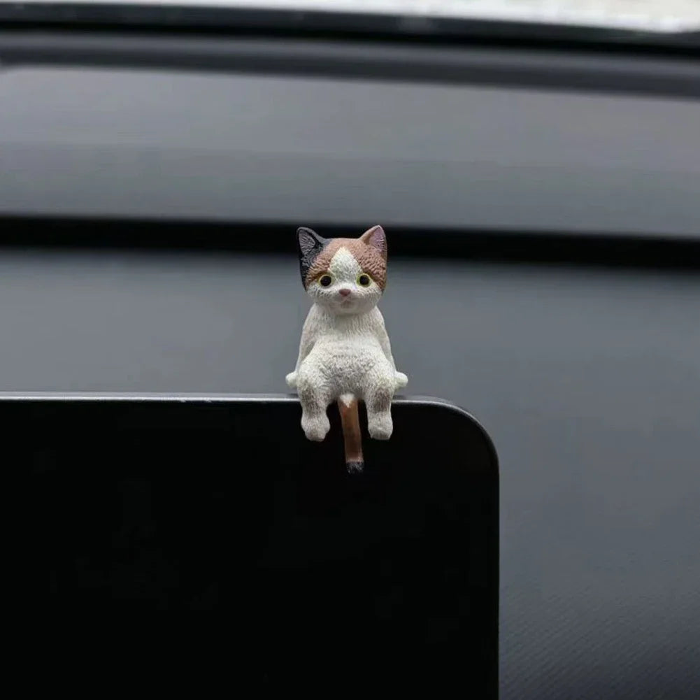 Sleeping Cat Console Ornament for Cute Car Interior Decoration