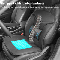 Breathable Universal Car Seat Cushion with Ice Pad and Lumbar Support