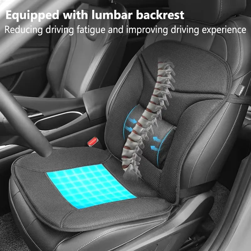Breathable Airmesh Car Seat Cushion with Ice Gel and Lumbar Support