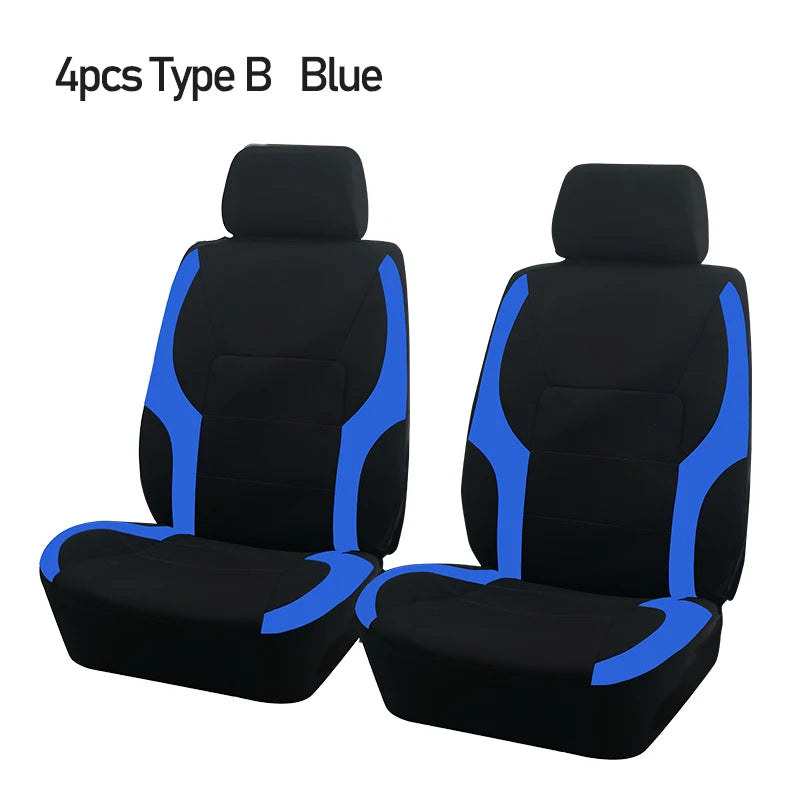 Stylish Bicolor Polyester Seat Covers with Universal Fit