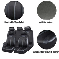 Universal Leather and Mesh Car Seat Cover Set
