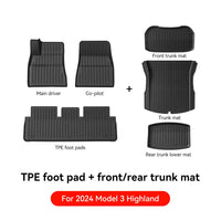 TPE Floor Mats for All Weather Tesla Interior Protection