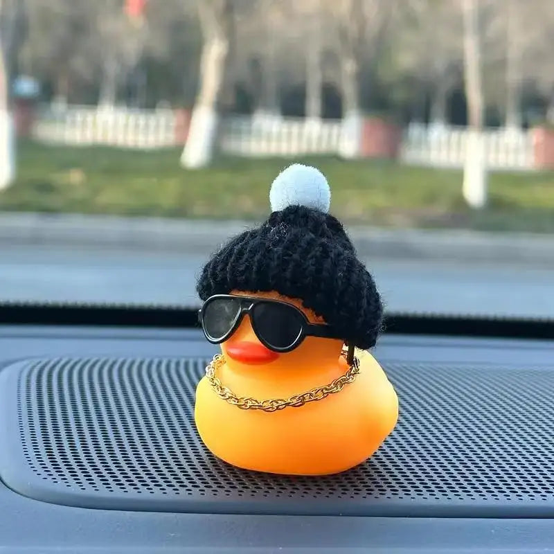 Winter Duck Dashboard Ornament with Christmas Accessories