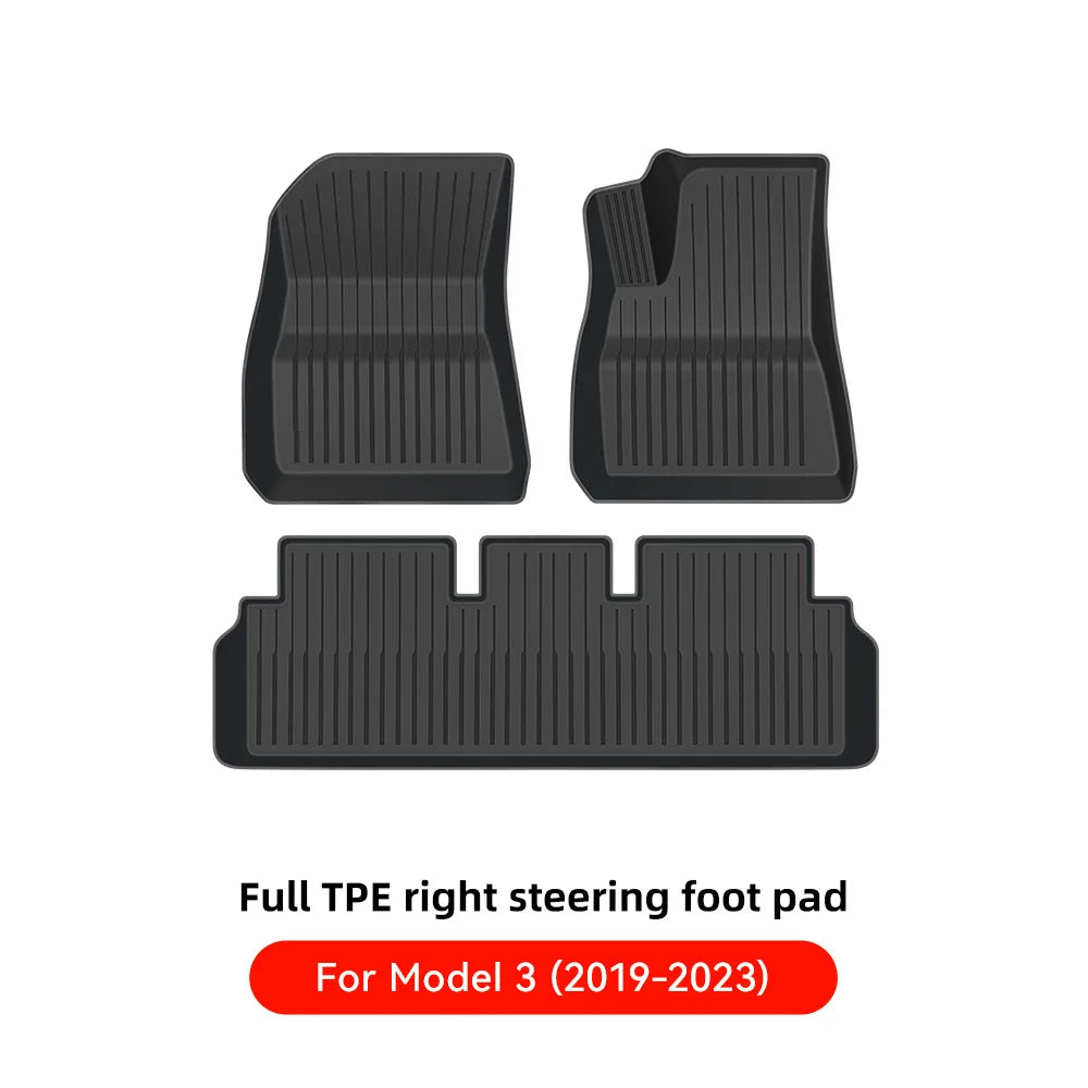 TPE Floor Mats for All Weather Tesla Interior Protection