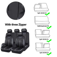 Leather Car Seat Covers with Breathable Airmesh for Cars SUVs and Trucks