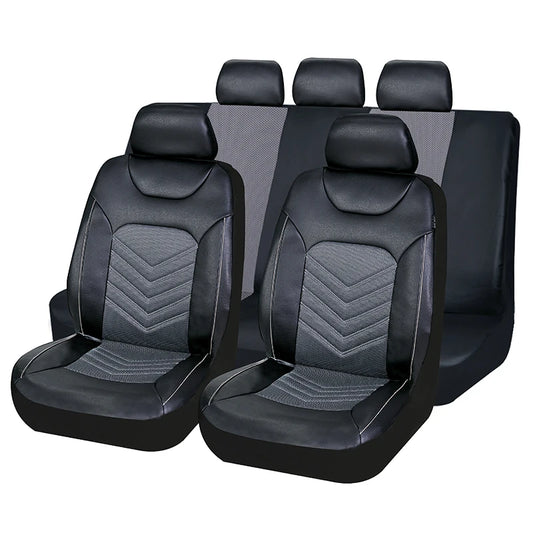 Breathable Leather and Mesh Car Seat Cushion Cover