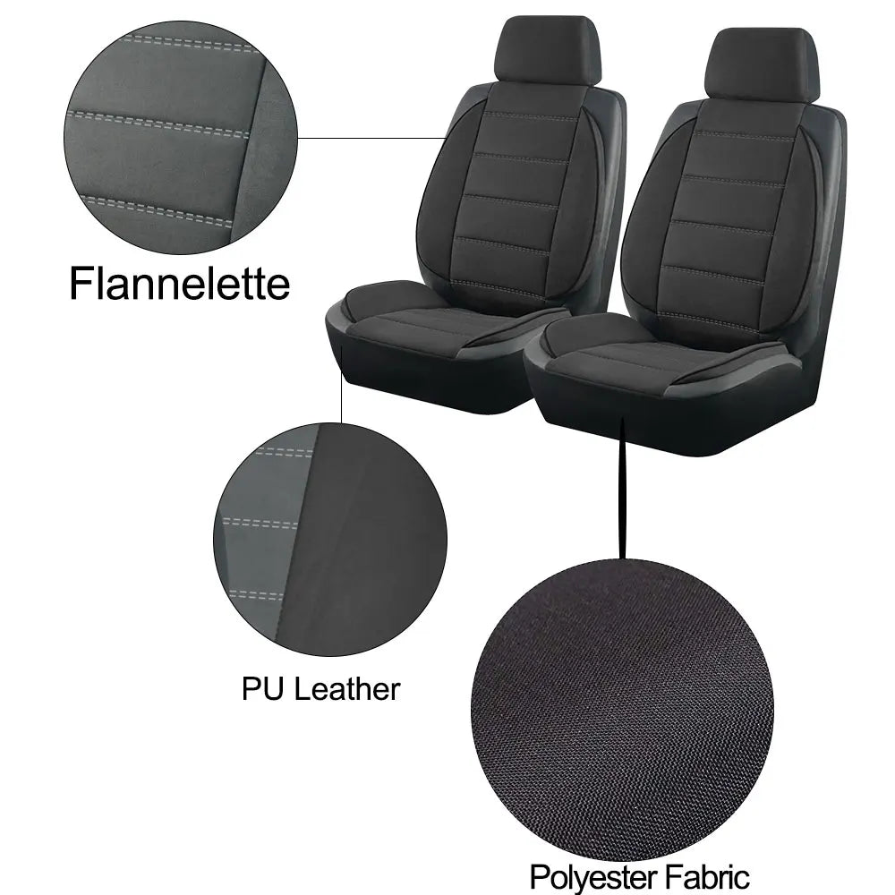 Leather Fluff Stereo Style Car Seat Covers with Universal Fit