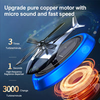 Solar Powered Helicopter Car Aroma Diffuser