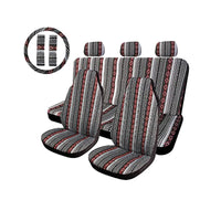 Saddle Blanket Style Car Seat Cover Set with Accessories