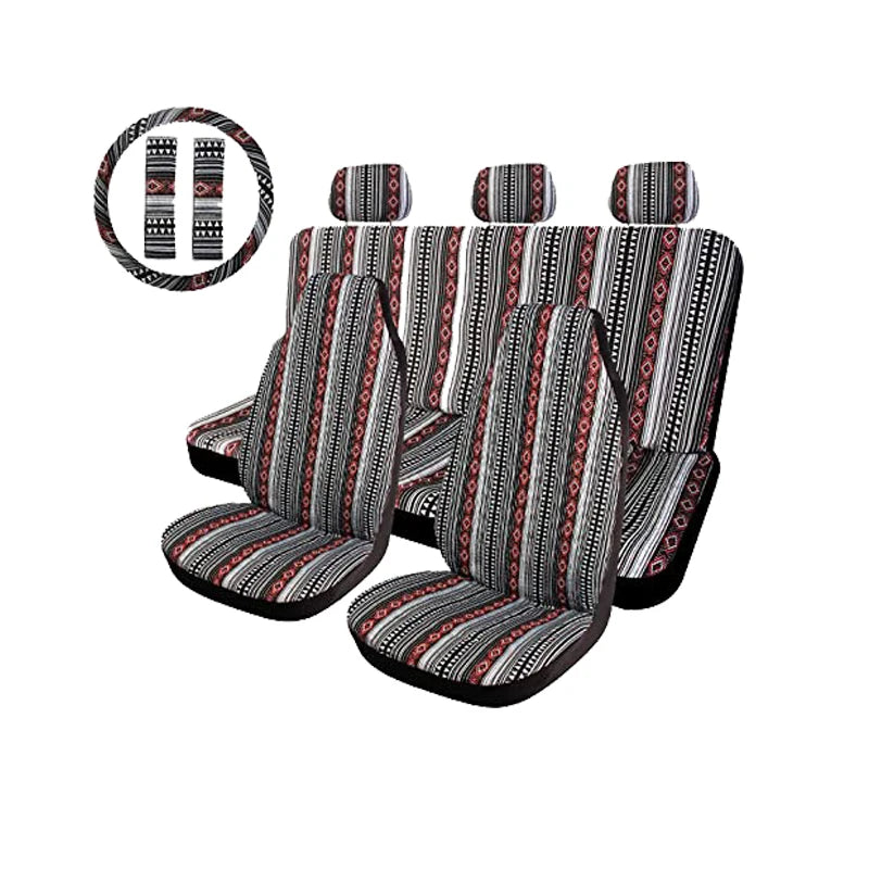 Saddle Blanket Style Car Seat Cover Set with Accessories