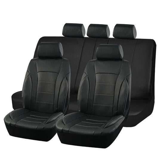Leather Carbon Fiber Style Seat Covers with Luxury Cushion Design