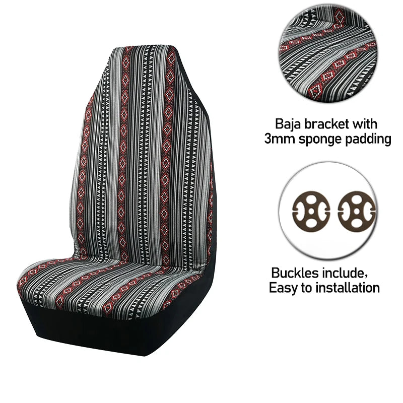 Saddle Blanket Style Car Seat Cover Set with Accessories
