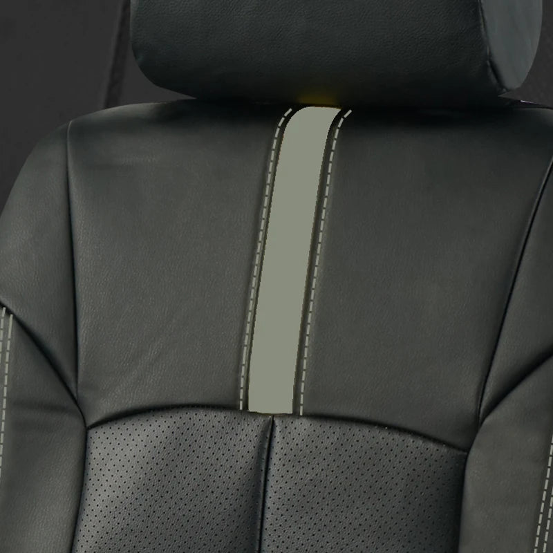 Sporty Racing Leather Car Seat Covers with Universal Fit