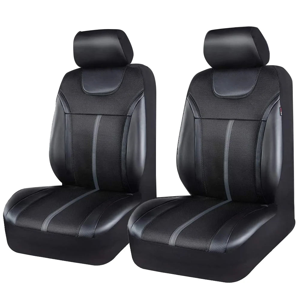 Universal Leather and Mesh Car Seat Cover Set