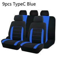Stylish Bicolor Polyester Seat Covers with Universal Fit