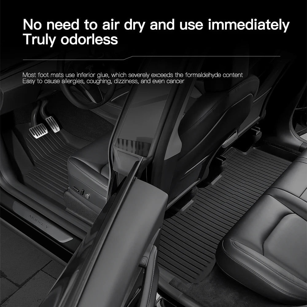 TPE Floor Mats for All Weather Tesla Interior Protection