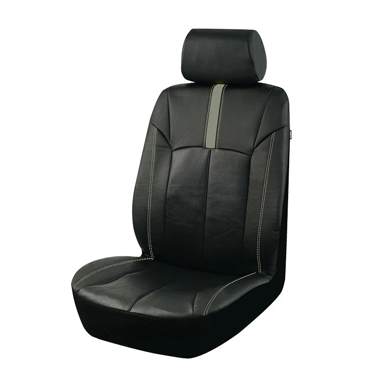 Sporty Racing Leather Car Seat Covers with Universal Fit