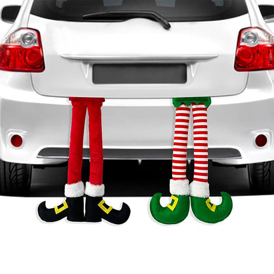 Christmas Elf Leg Decoration for Car and Holiday Home Decor