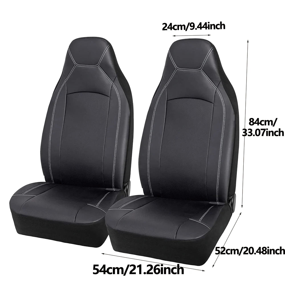 High Back Leather Car Seat Covers with Waterproof Design