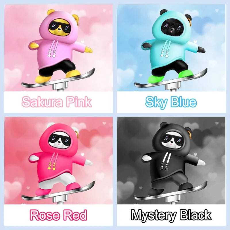 Cute Bear Scooter Ornament for Car Console Decoration