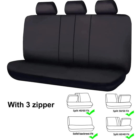 Universal Rear Seat Covers with Polyester Fabric for Cars SUVs Trucks