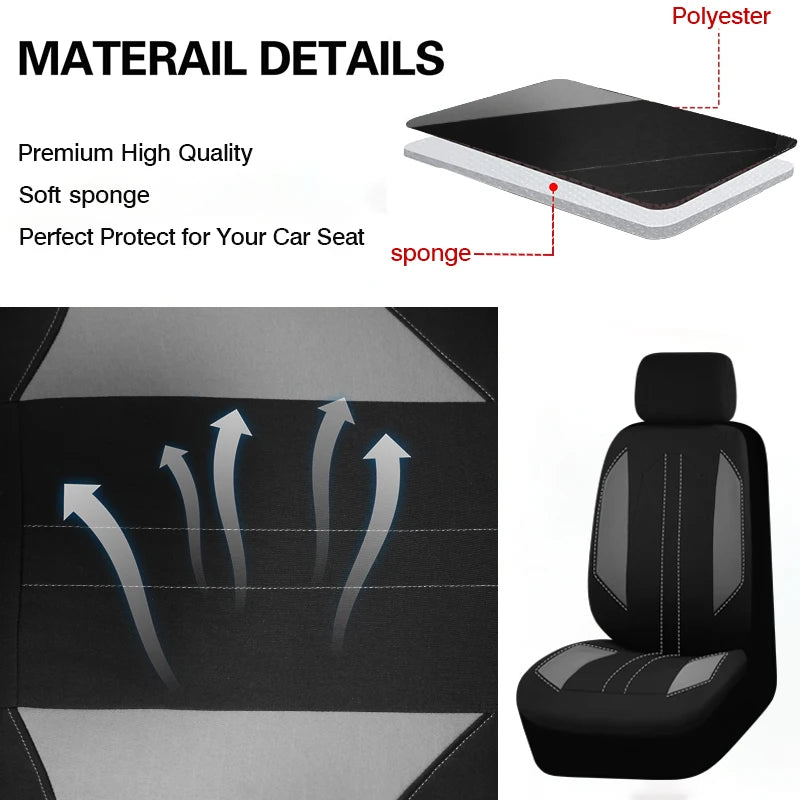 Breathable Car Seat Covers with Universal Fit for Cars SUVs and Trucks