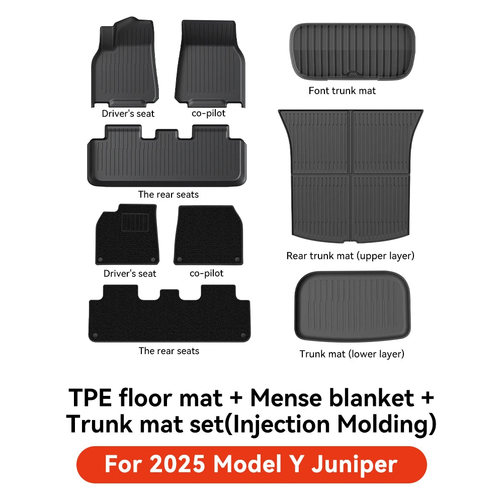Waterproof TPE Floor Mats and Trunk Liner for Electric SUV