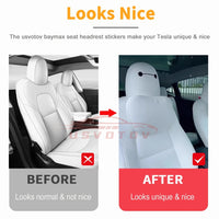 Baymax Headrest Stickers for Tesla Interior Christmas Decor