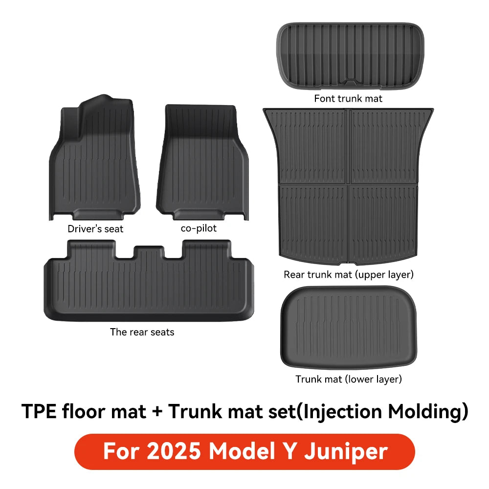 Waterproof TPE Floor Mats and Trunk Liner for Electric SUV
