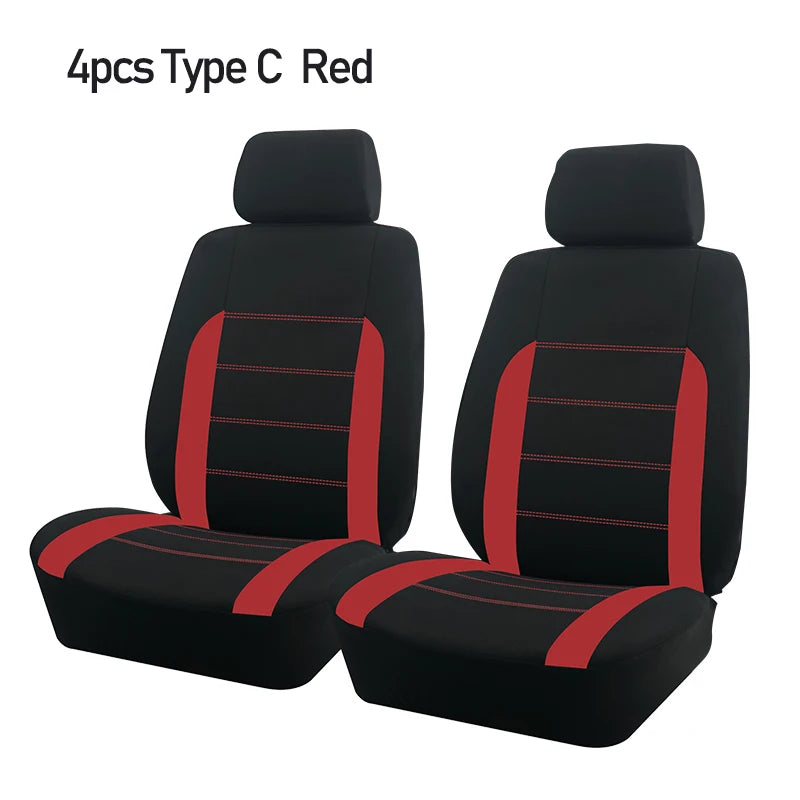 Stylish Bicolor Polyester Seat Covers with Universal Fit