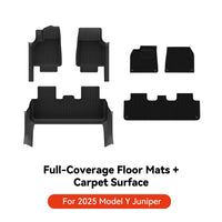 All Weather Floor Mats with Door Sill Guards for Tesla Interior