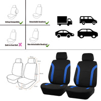Stylish Bicolor Polyester Seat Covers with Universal Fit
