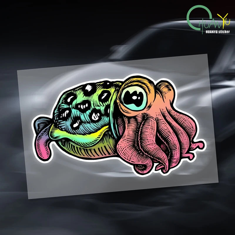 Cuttlefish Waterproof Sticker for Car and Laptop