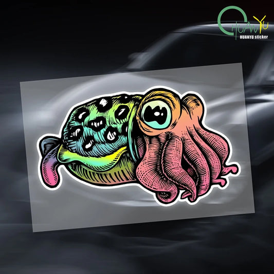 Cuttlefish Waterproof Sticker for Car and Laptop