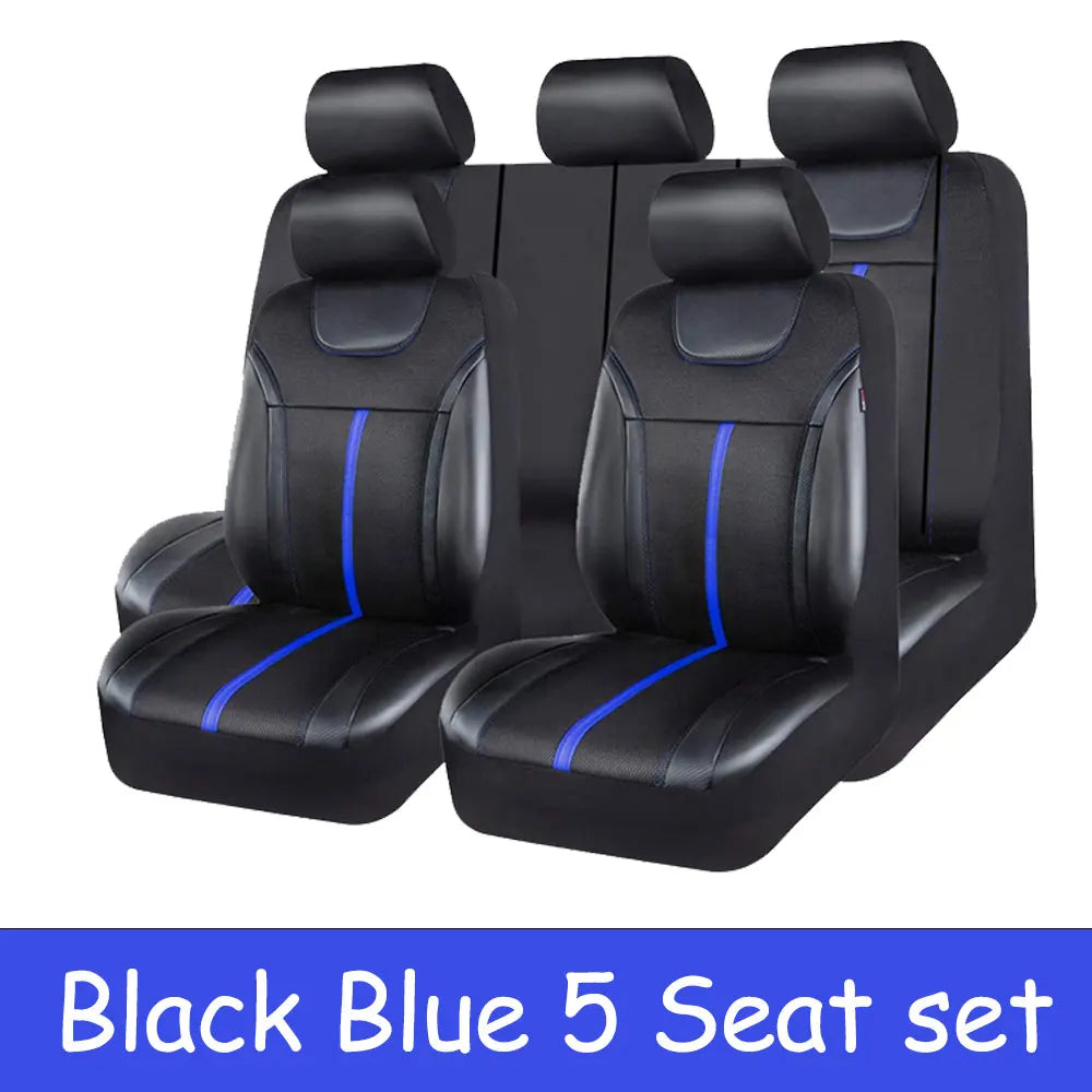 Leather Car Seat Covers with Breathable Airmesh for Cars SUVs and Trucks
