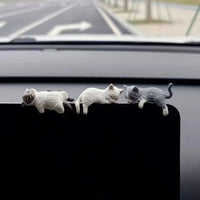 Sleeping Cat Console Ornament for Cute Car Interior Decoration
