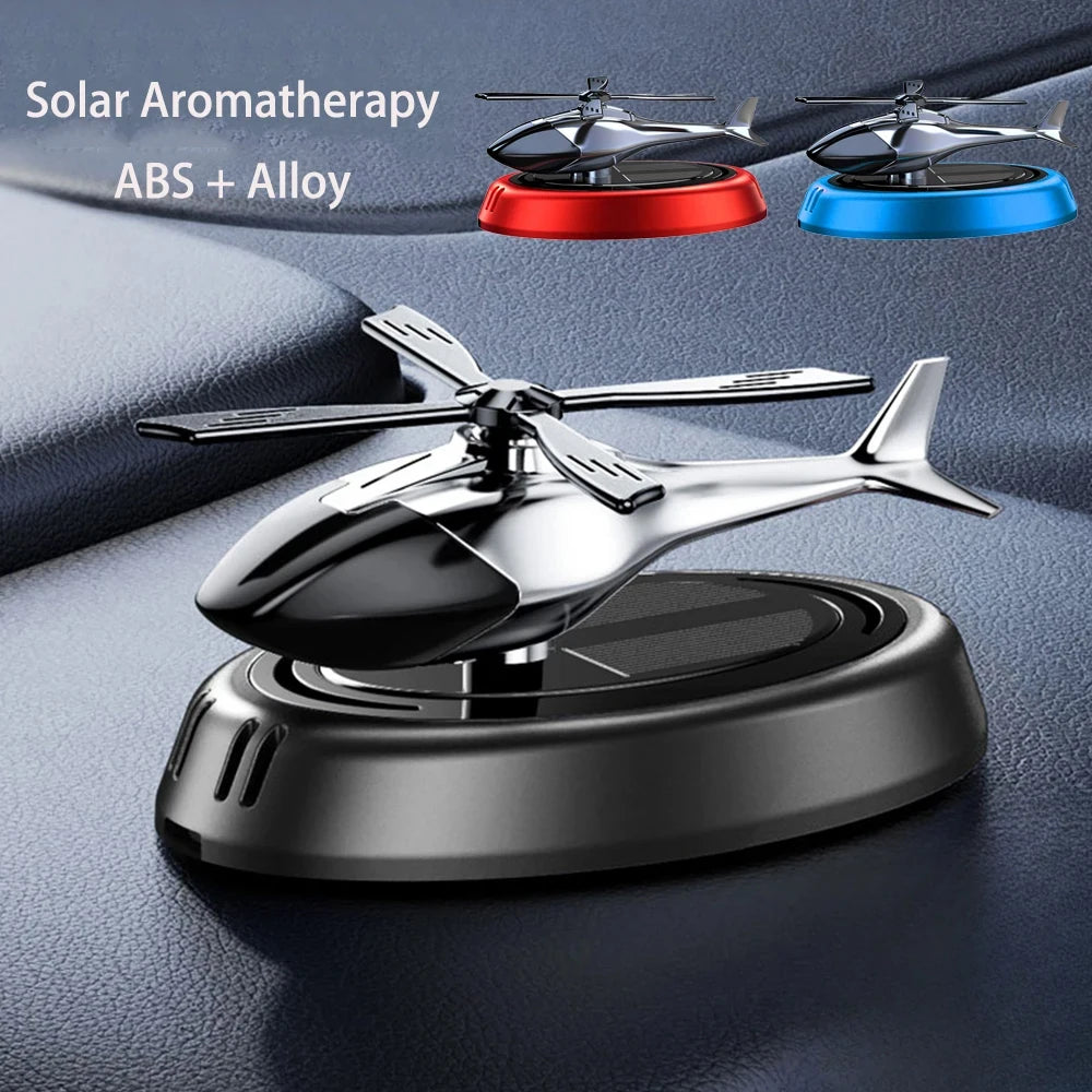 Solar Powered Helicopter Car Aroma Diffuser