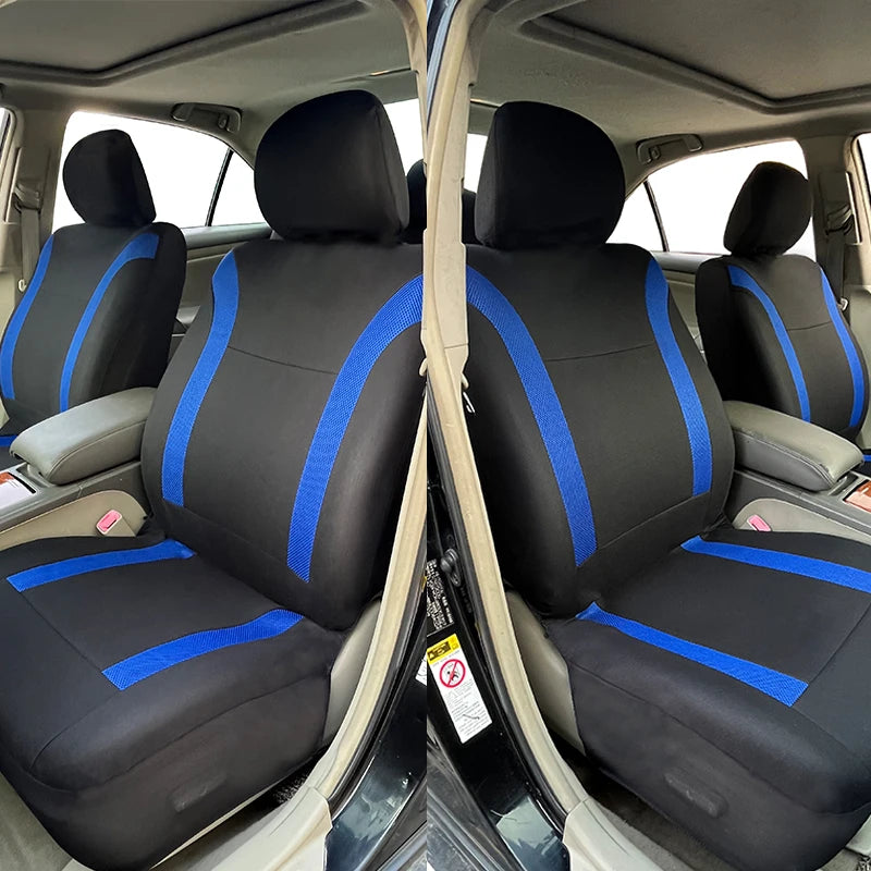 Stylish Bicolor Polyester Seat Covers with Universal Fit