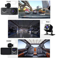Dash Cam for Cars Camera HD 1080P Video Recorder Dashcam DVR Black Box Dual Lens DVR with Rear View Camera for Vehicle