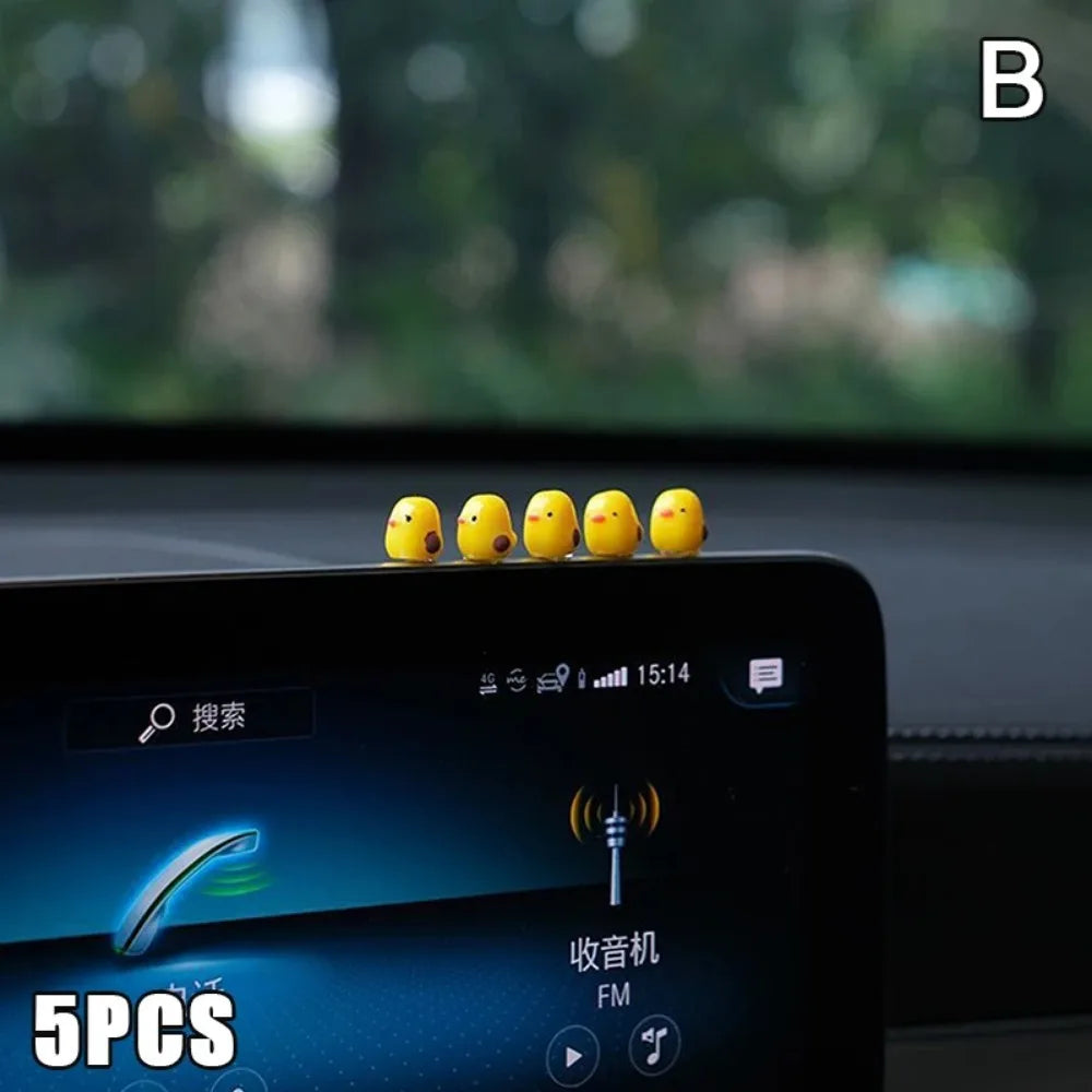 Cute Mini Duck Car Decorations for Rearview Mirror or Dashboard