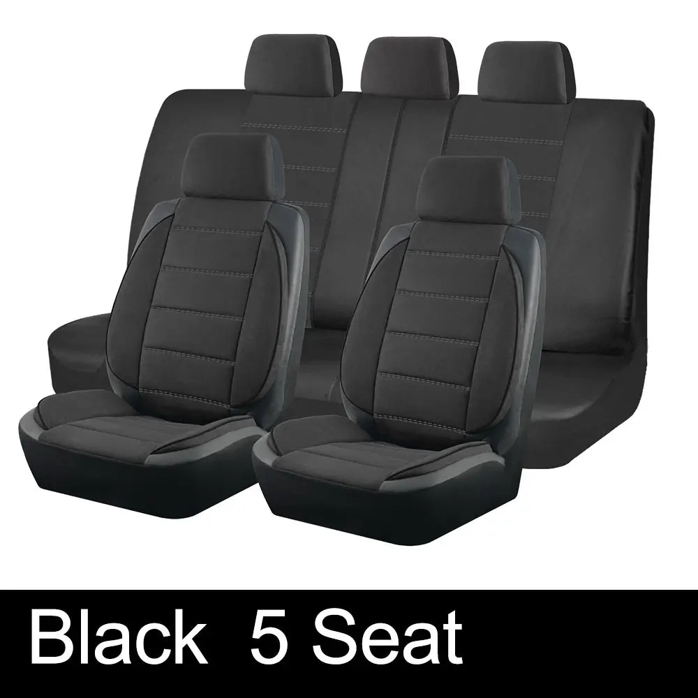 Leather Fluff Stereo Style Car Seat Covers with Universal Fit