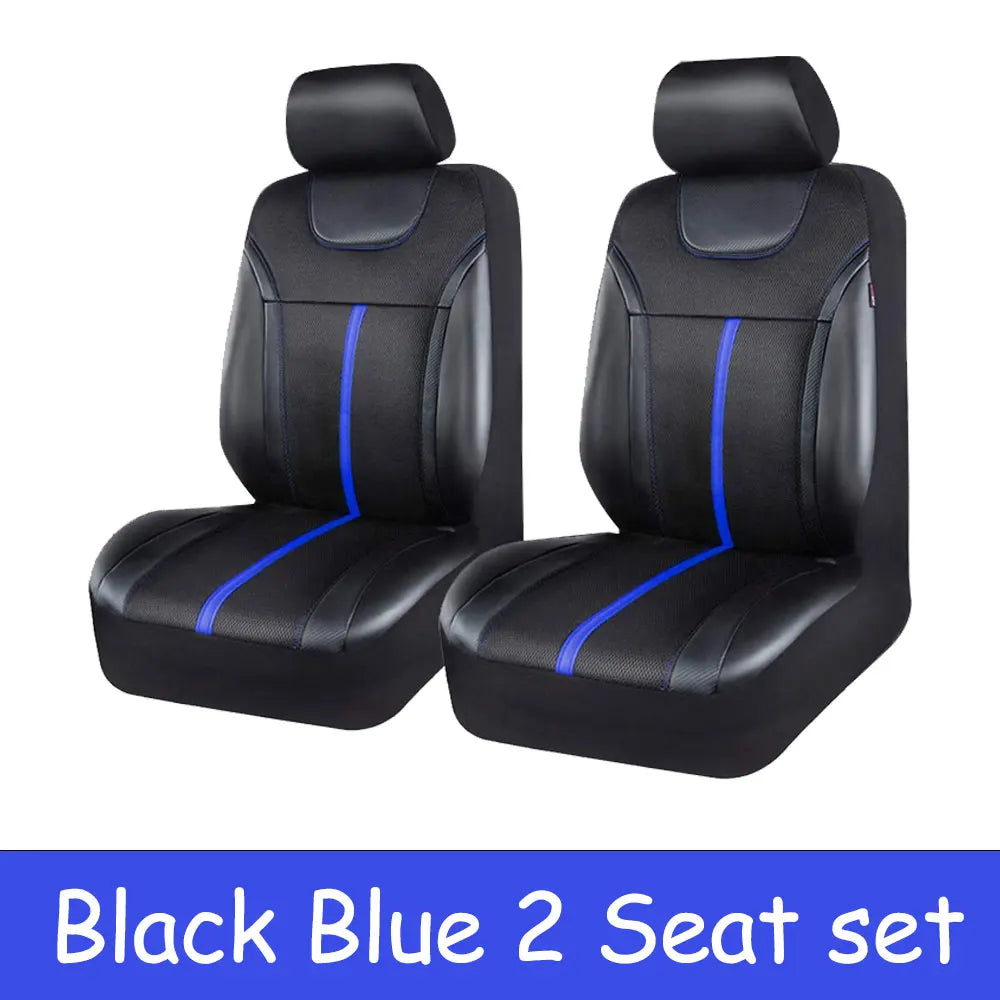 Leather Car Seat Covers with Breathable Airmesh for Cars SUVs and Trucks