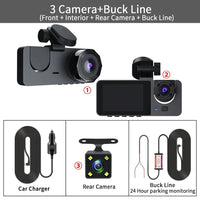 Dash Cam for Cars Camera HD 1080P Video Recorder Dashcam DVR Black Box Dual Lens DVR with Rear View Camera for Vehicle