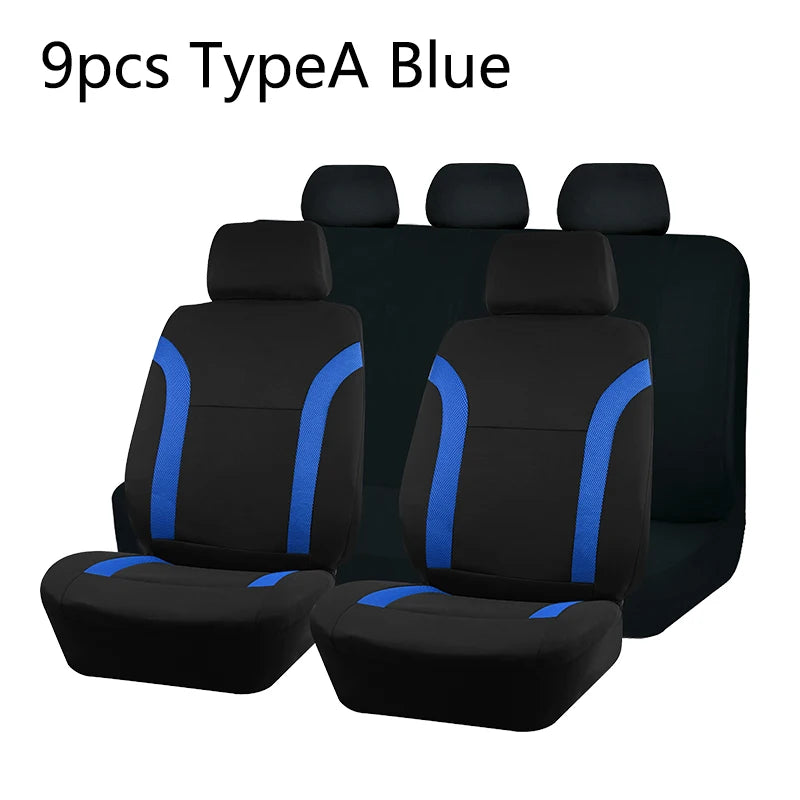 Stylish Bicolor Polyester Seat Covers with Universal Fit
